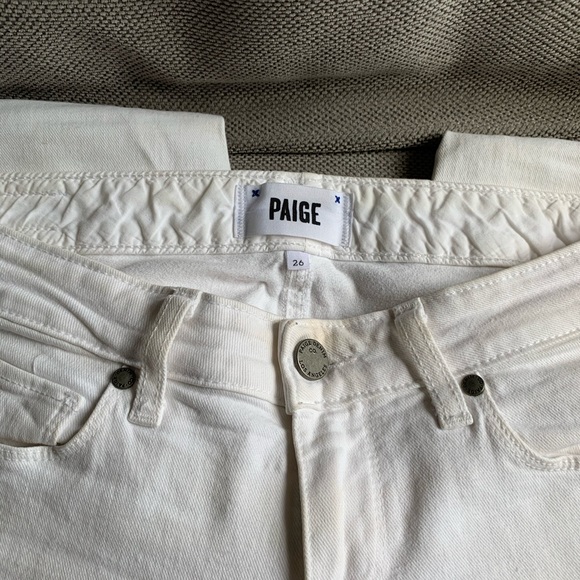 ⭐️ Paige Skyline Peg White Ankle Jeans ⭐️ - Picture 10 of 11
